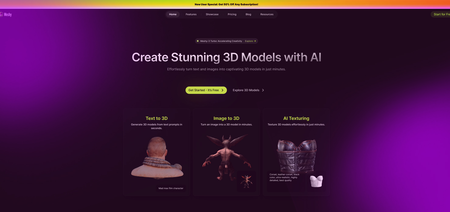 Meshy.ai - Best Photo to 3D Model AI