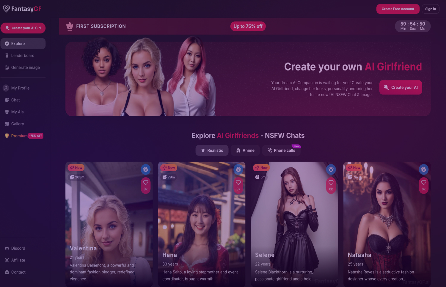 FantasyGF.ai - Best AI Sex Chat Bot