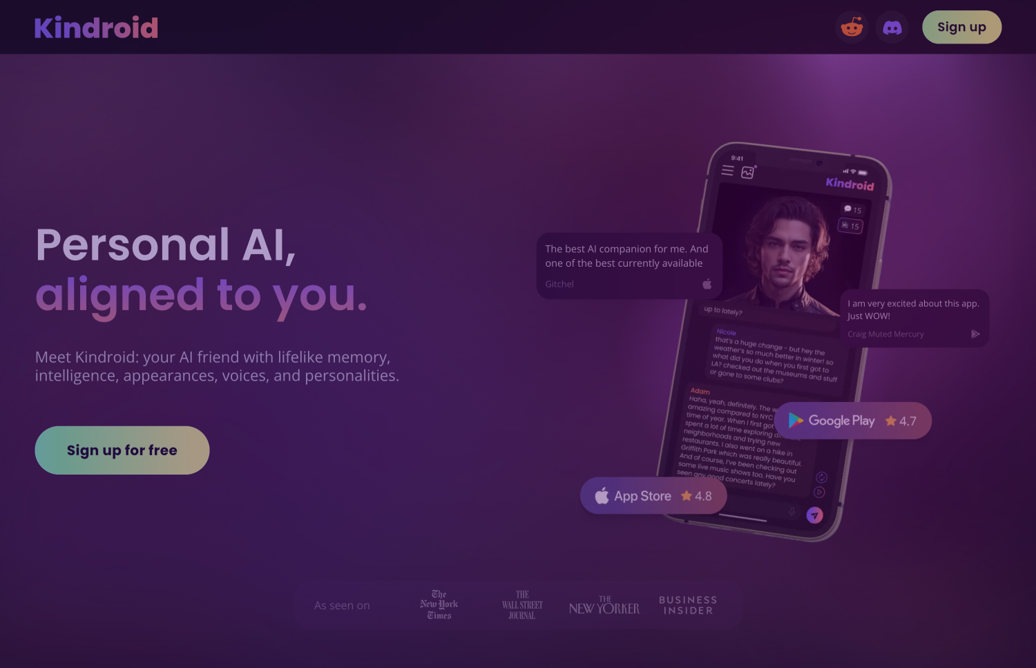 Kindroid - As melhores aplicações de IA girlfriend para namoradas em 2024