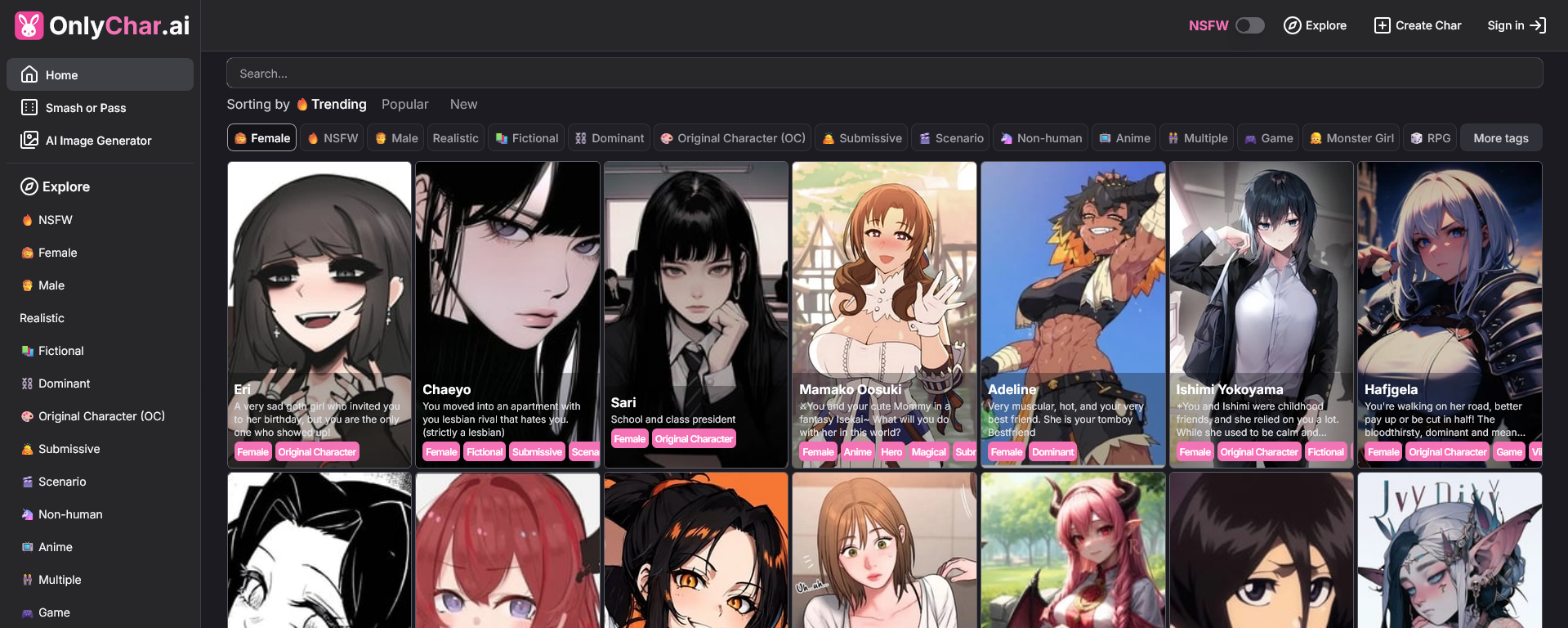 OnlyChar.AI - Hentai Porn AI Generator