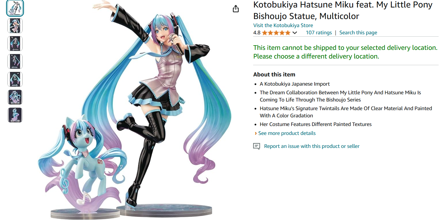 Kotobukiya Hatsune Miku feat. My Little Pony Bishoujo Statue