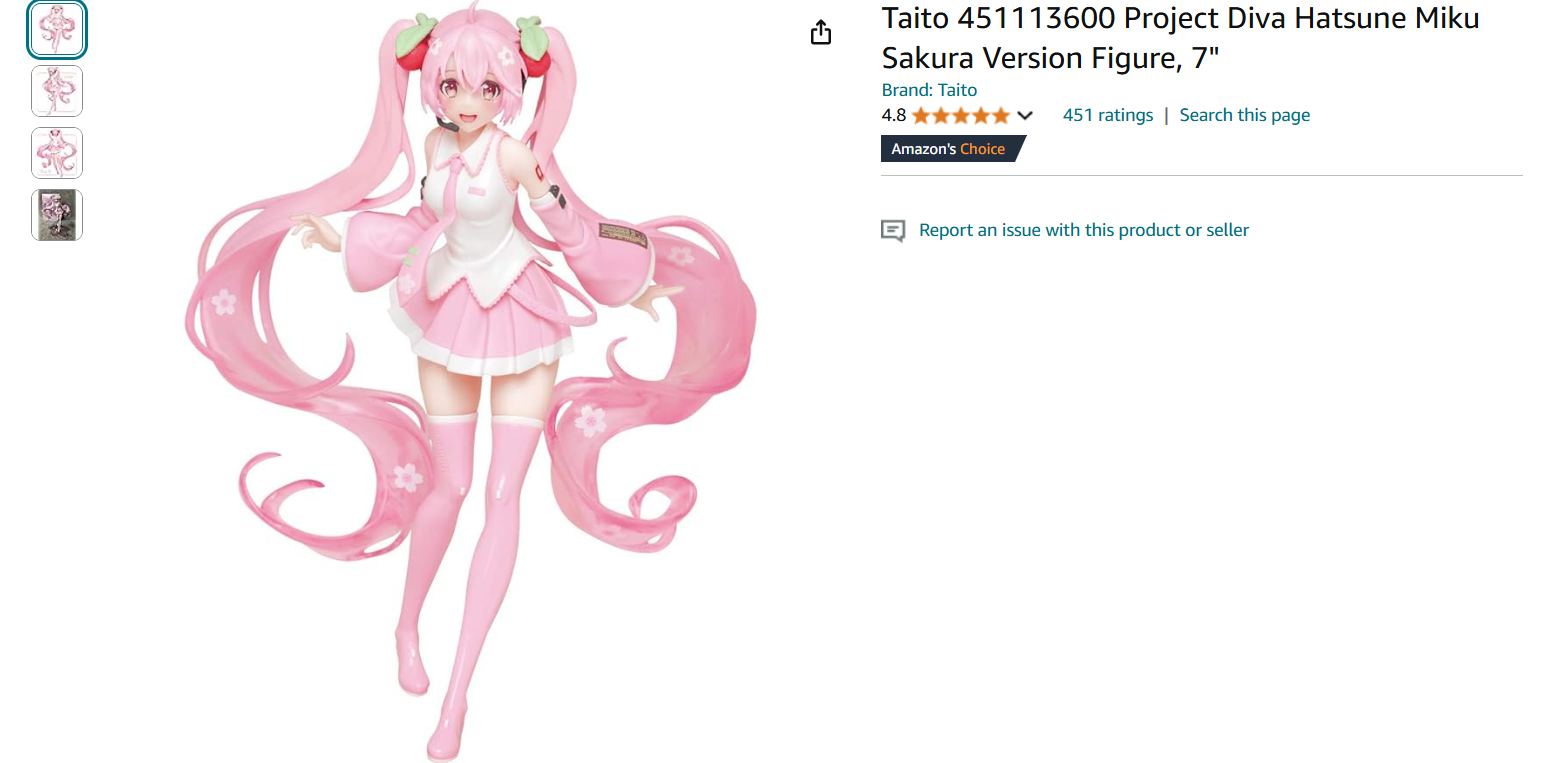 Taito 451113600 Project Diva Hatsune Miku Sakura Version