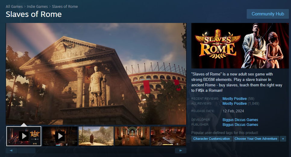 Slaves of Rome - Top VR Sex Game