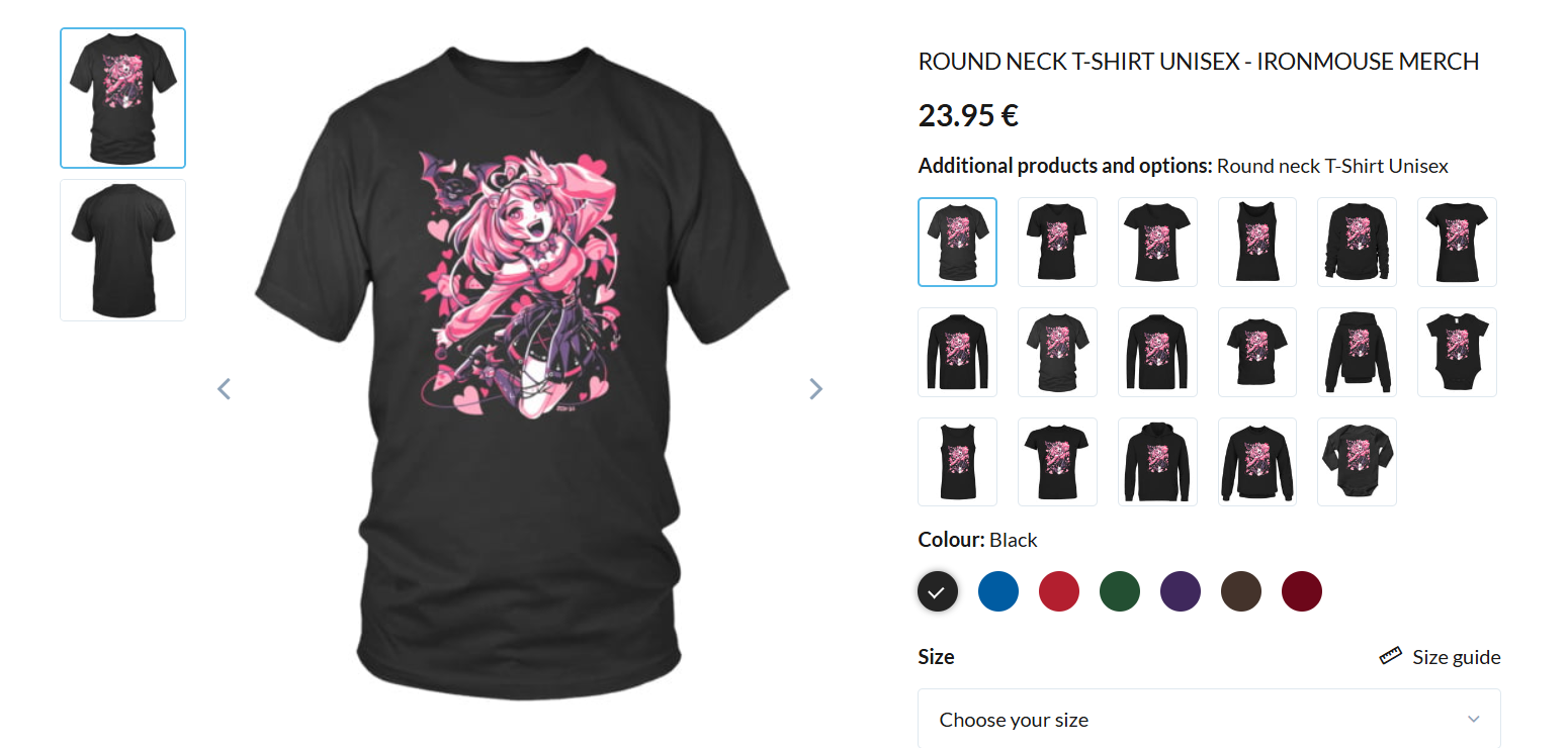 Vshojo Merch VTuber Ironmouse Shirt